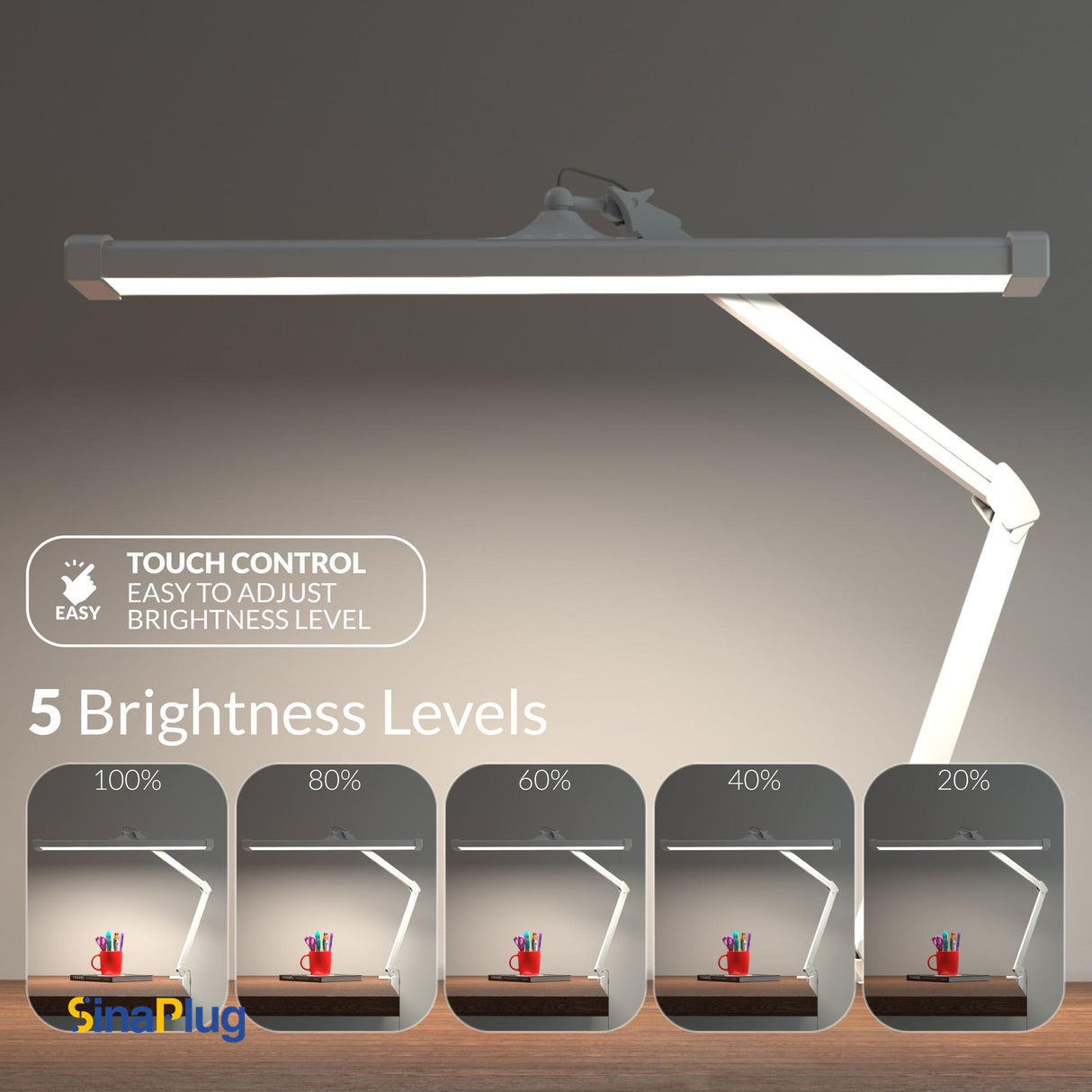 AzarPixel 4500 Lumens Daylight LED Desk Lamp