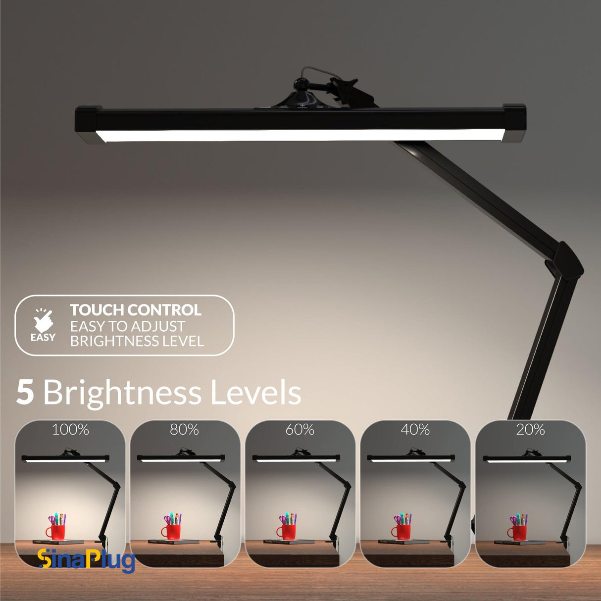 AzarPixel 2300 Lumens Daylight LED Desk Lamp