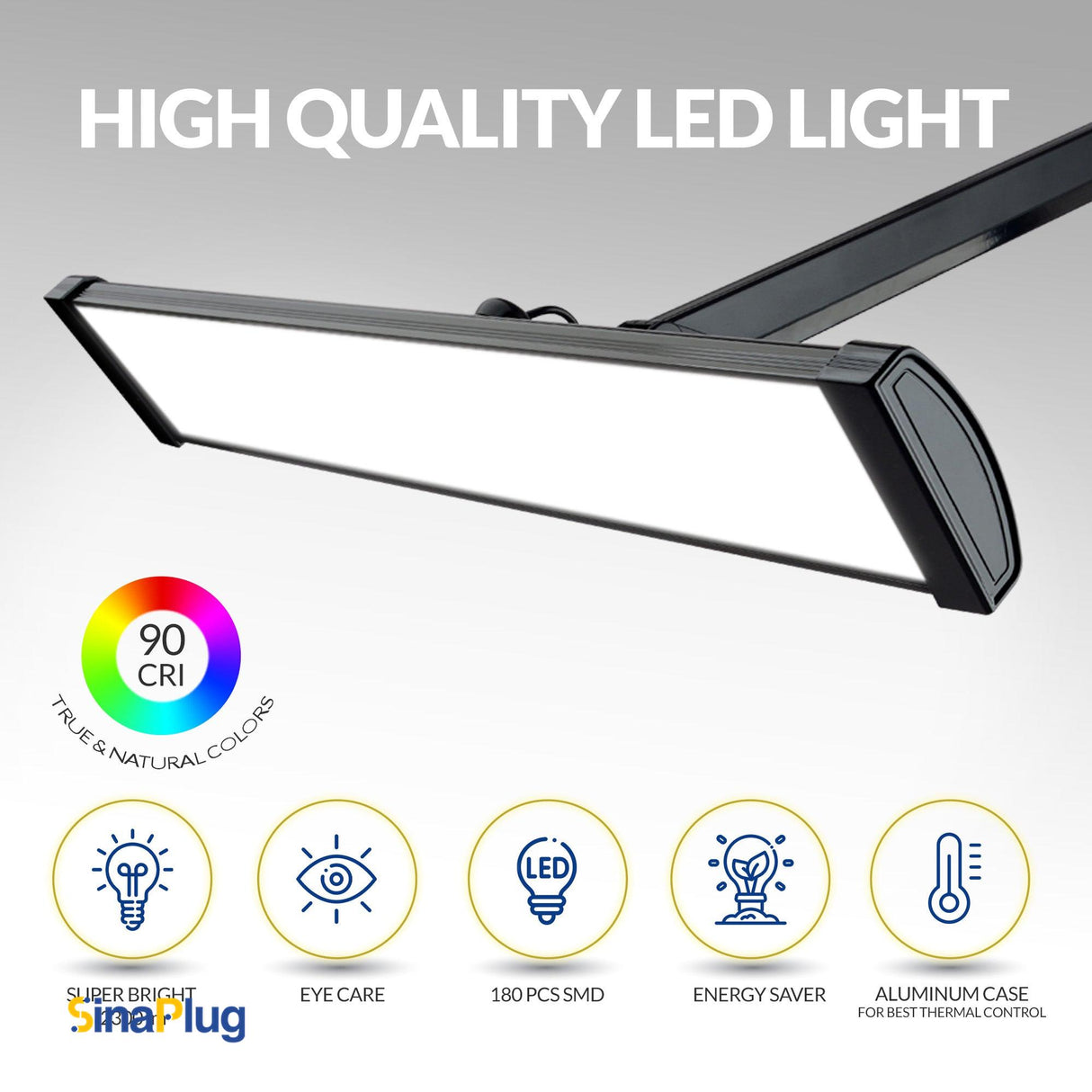 AzarPixel 2300 Lumens Daylight LED Desk Lamp