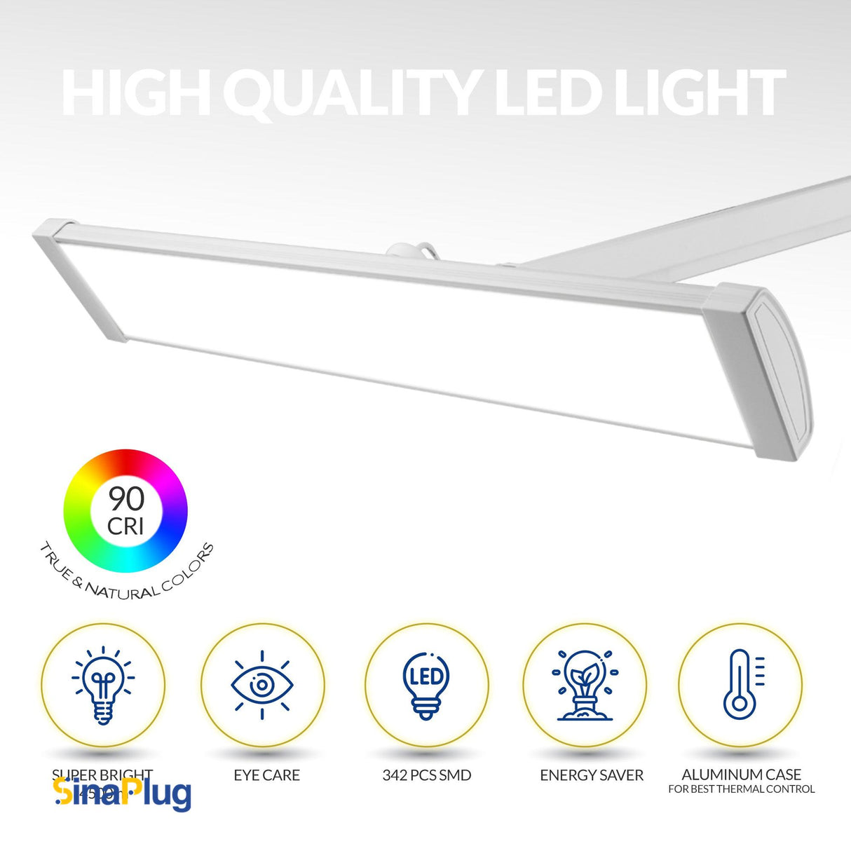 AzarPixel 4500 Lumens Daylight LED Desk Lamp