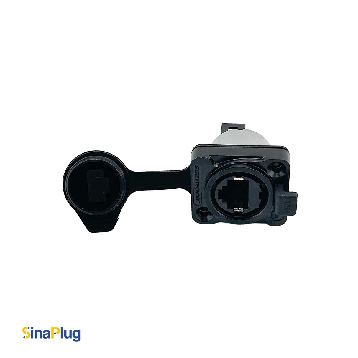 Seetronic SE8FDYH-62-B-NS RJ45 Chassis-Mount Connector With Waterproof Cover (Anti-Leakage Version of SE8FDY-02-DC)