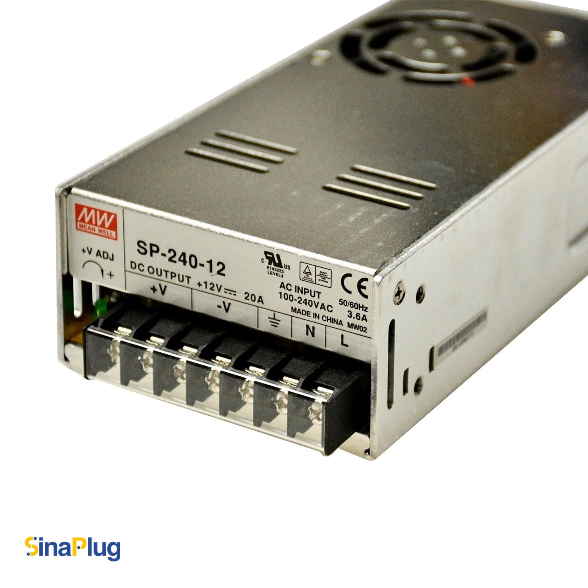 MEAN WELL SP-240-12 Switching Power Supply (Output 12Volts, 20Amps)