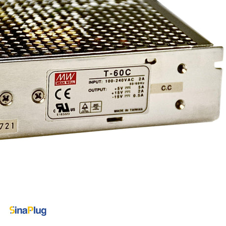 MEAN WELL T-60C Switching Power Supply (5V, 5A / 15V, 2A / -15V, 0.5A)