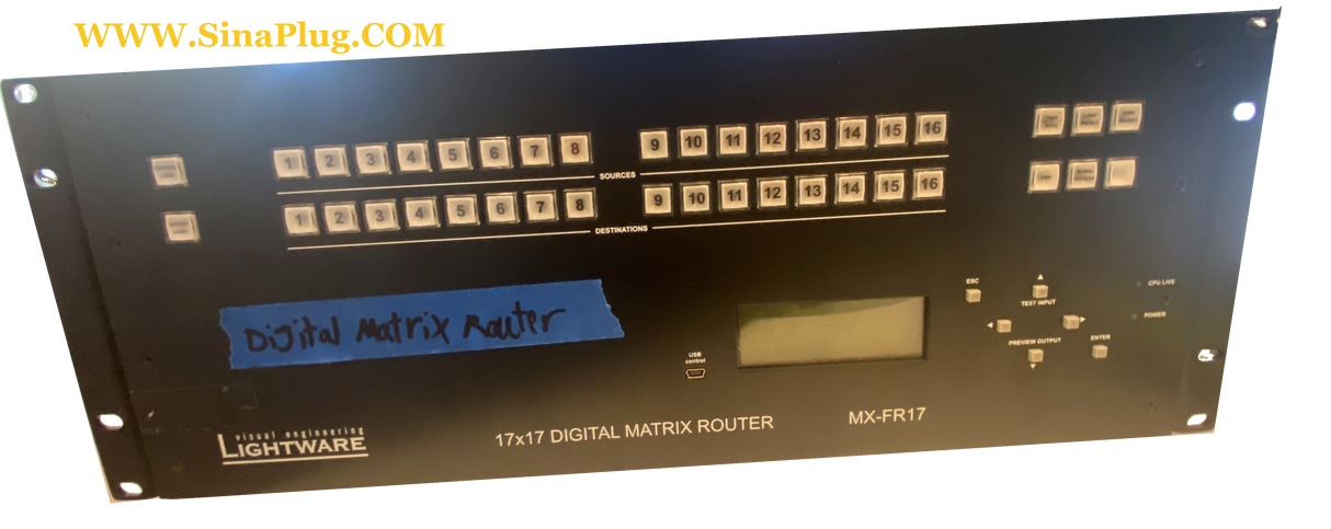 visual engineering Lightware MX-FR17 17x17 Digital Crosspoint Router
