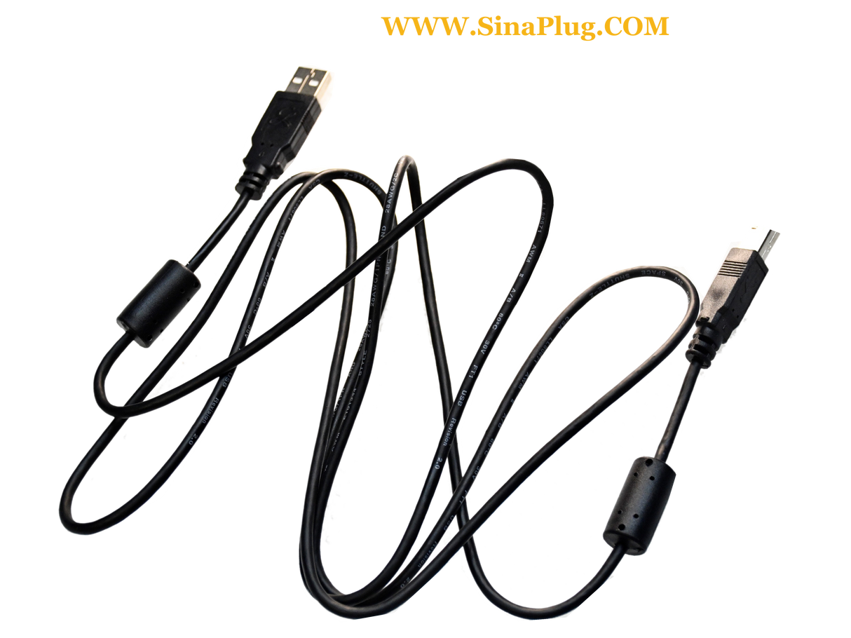 Data cable SPACE SHUTTLE-Z 2.0 USB A/B USB Cable, E101344, LL80671, New, Black, 6FT