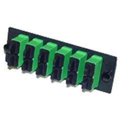 Mini-Com SC APC Fiber Adapter Panel Duplex Singlemode Green