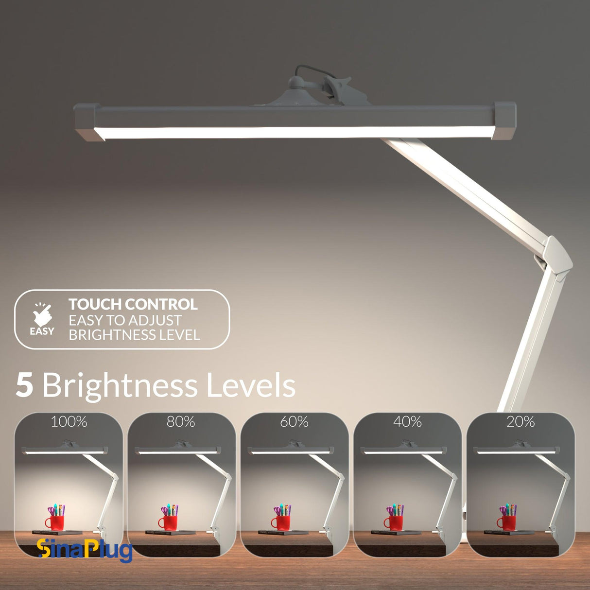 AzarPixel 2300 Lumens Daylight LED Desk Lamp