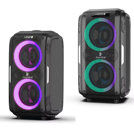AzarVivid T9 Pro TWS outdoor party loud Karaoke big bluetooth speaker with flashing LED night light, CE, FCC, ROHS