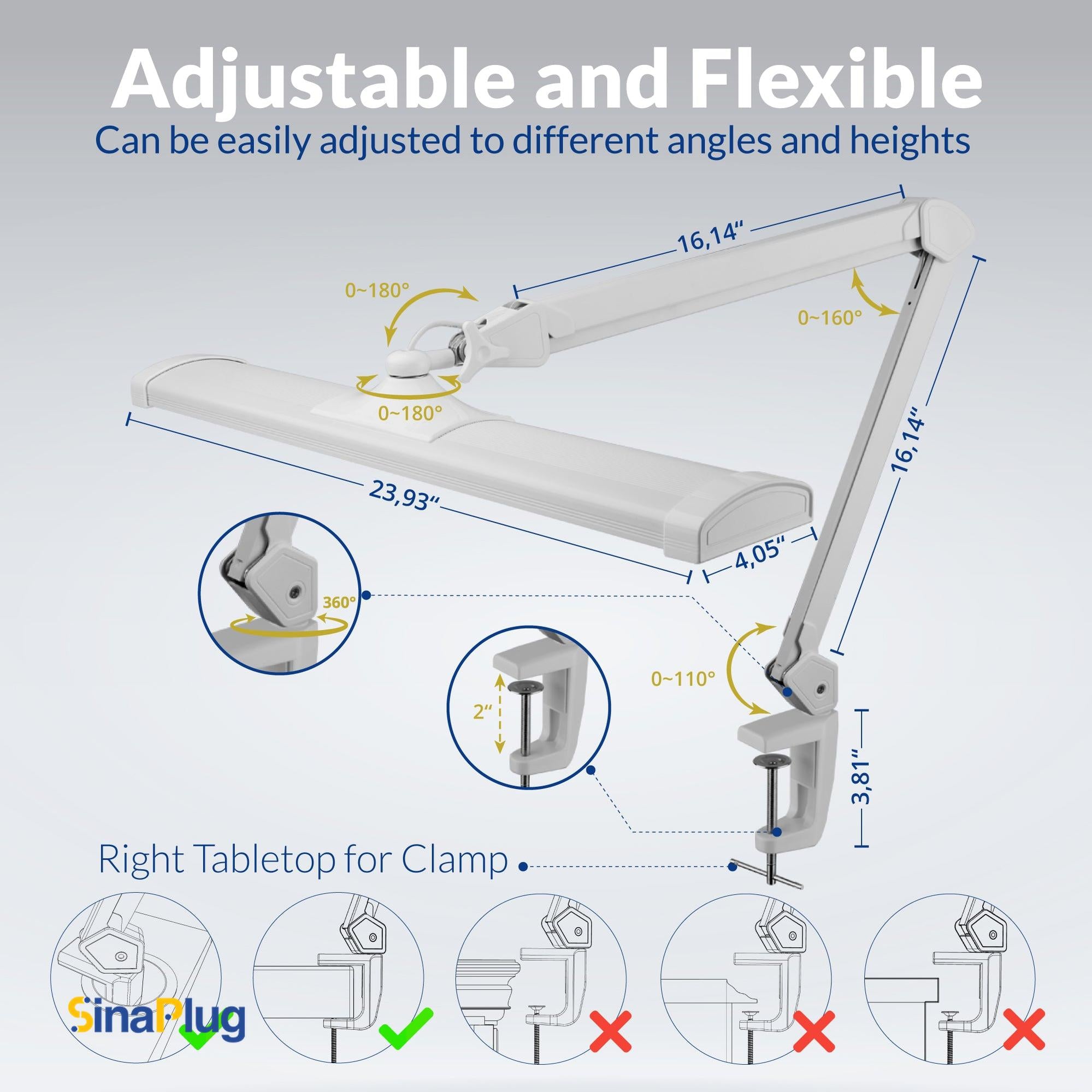 AzarPixel 2300 Lumens CCT LED Desk Lamp