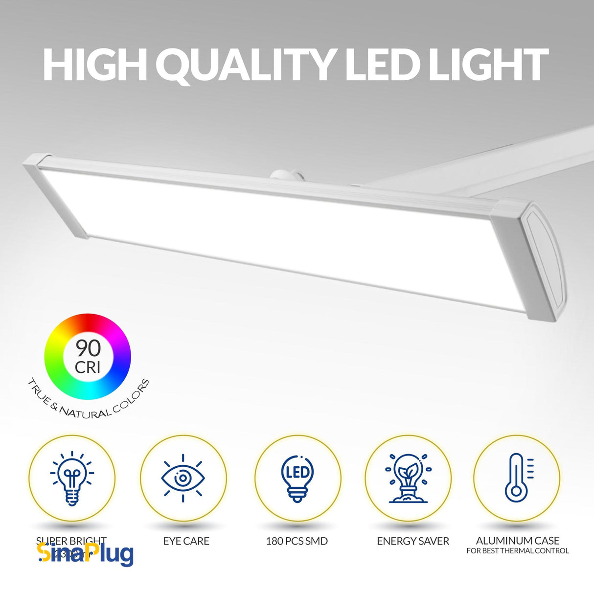 AzarPixel 2300 Lumens Daylight LED Desk Lamp