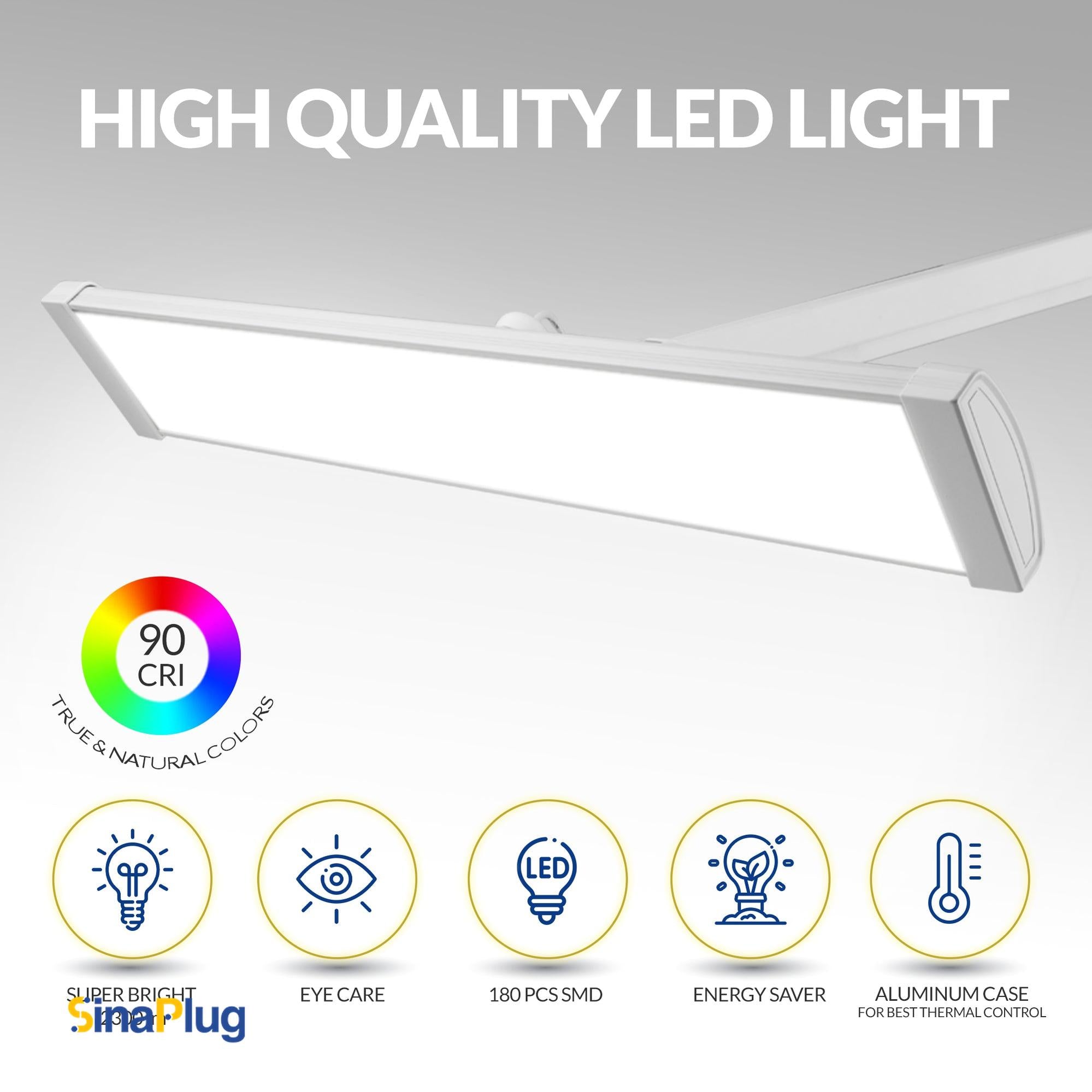 AzarPixel 2300 Lumens Daylight LED Desk Lamp