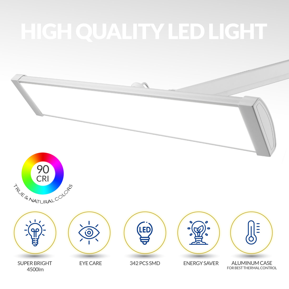 AzarPixel 4500 Lumens Daylight LED Desk Lamp