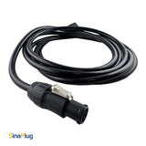 10 feet, 3-Pin Power Cable (14AWG): IEC C14 Male to Seetronic SAC3FX Connector