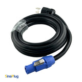 10 feet, NEMA 5-15P Male Power Cable to Seetronic SAC3FCA Connector