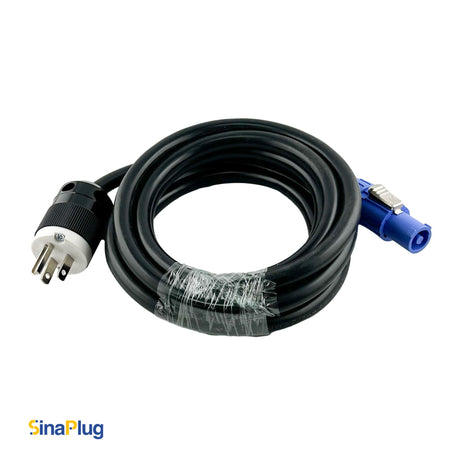 10 feet, NEMA 5-15P Male Power Cable to Seetronic SAC3FCA Connector