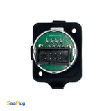 Seetronic SE8FDYH-62-B-NS RJ45 Chassis-Mount Connector With Waterproof Cover (Anti-Leakage Version of SE8FDY-02-DC)