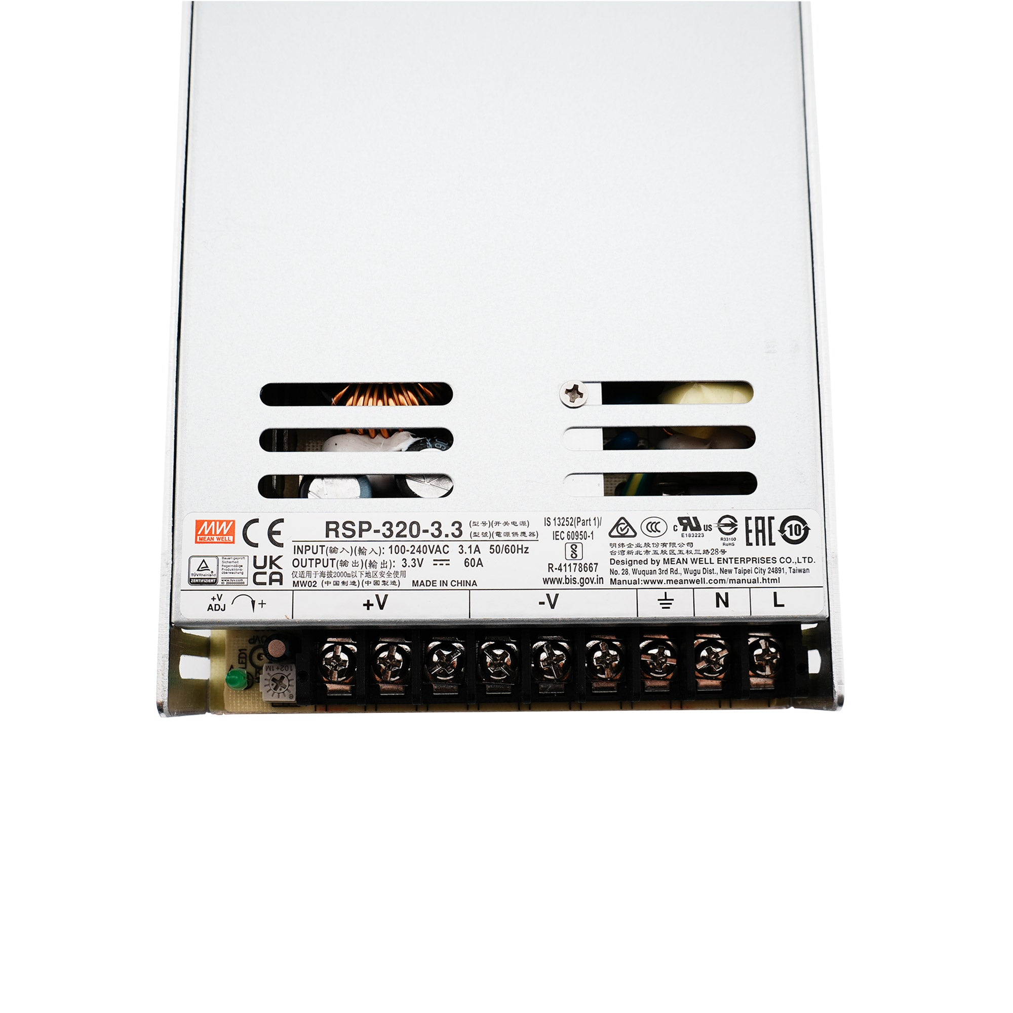 MEAN WELL RSP-320-3.3 Power Supply (3.3V, 60A)