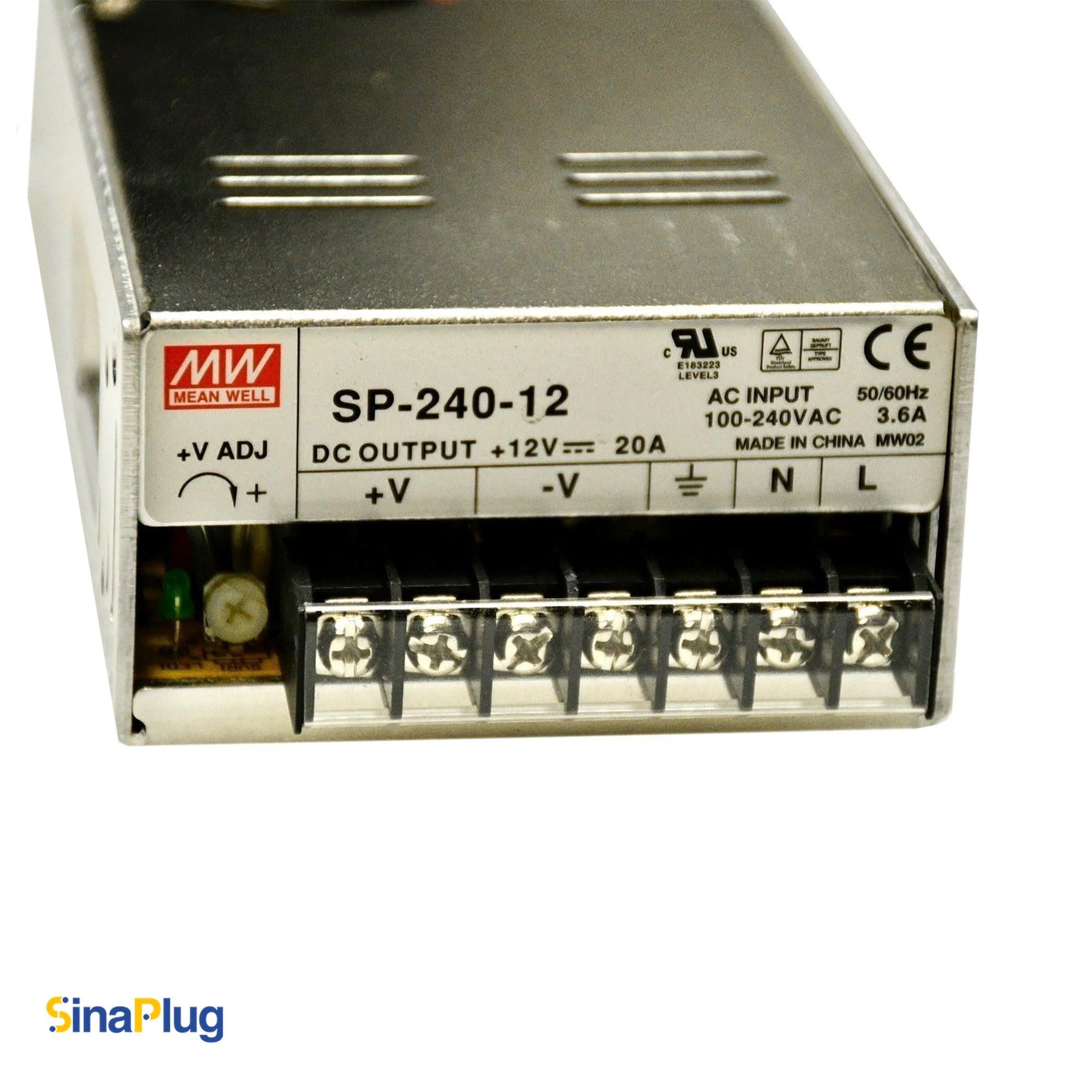 MEAN WELL SP-240-12 AC to DC Power Supply, Single Output, 12V, 20 Amp, 240W, 1.5 by MEAN WELL MEAN WELL - SP-240-12 - Power supply, DC. Output: 12V 20Amp.