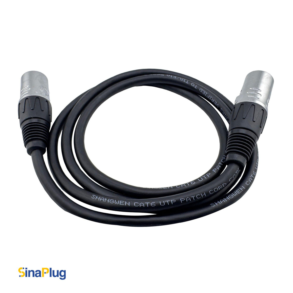 CAT6 UTP Ethernet Cable with SW8MC-A-2N Male Connector - 4 FT