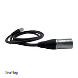 CAT6 UTP Ethernet Cable with SW8MC-A-2N Male Connector - 4 FT