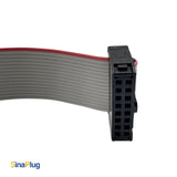 Flat IDC Cable, Both Ends 16-pin  (2x8) 2.54mm Pitch Female Connector