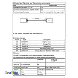 CAT6 UTP Ethernet Cable with SW8MC-A-2N Male Connector - 4 FT