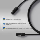 Seetronic SAC3MX Powercon Twist TR1 Locking Waterproof IP65/IP67 Male TR1 Connector Power Connector 20A/300V fo Stage Light and LED Wall