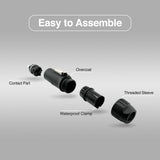 Seetronic SAC3MX Powercon Twist TR1 Locking Waterproof IP65/IP67 Male TR1 Connector Power Connector 20A/300V fo Stage Light and LED Wall