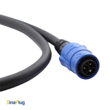 Power Cable with locking PowerCON 3Pin Male-to-Male Connector (Compatible with Unilumin LED Panels)