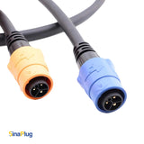 Power Cable with locking PowerCON 3Pin Male-to-Male Connector (Compatible with Unilumin LED Panels)