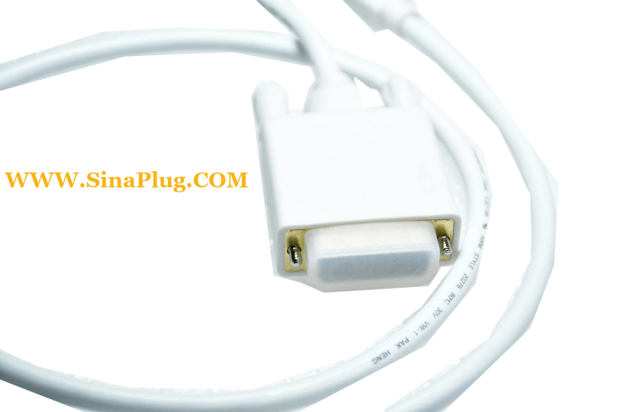 Computer Video Cable:  White, Mini DisplayPort to DVI-D Single Link Male