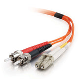 6.6ft (2m) LC-ST 62.5/125 OM1 Duplex Multimode PVC Fiber Optic Cable - Orange