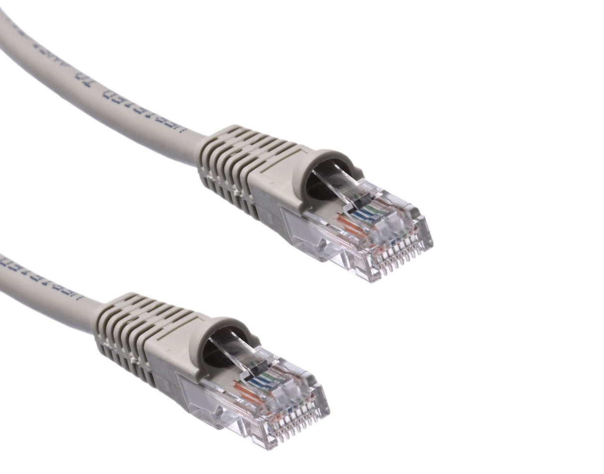 CAT5E ETHERNET PATCH CABLE SNAGLESS RJ45 M/M GRAY 10 FT