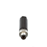 Cable Mount M8 Connector Plug Male Contacts 4 Pole SACC Series