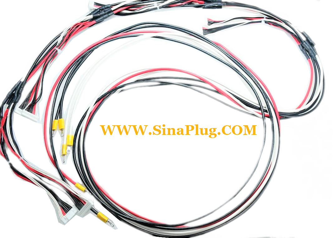 CUSTOM CABLE : ELECTRICAL CONNECTIONS /HOOK UP WIRE AND RINGS AT THE END