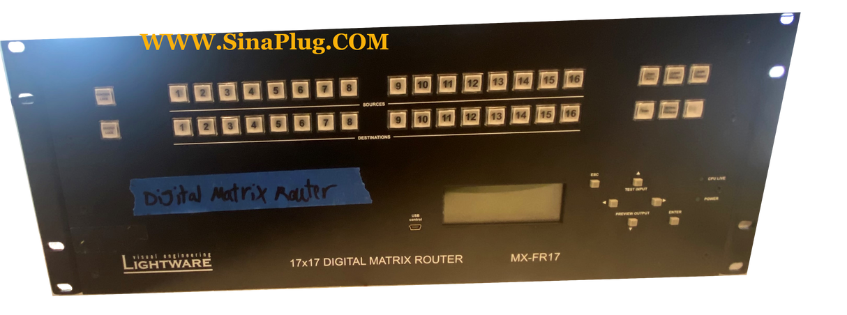 visual engineering Lightware MX-FR17 17x17 Digital Crosspoint Router