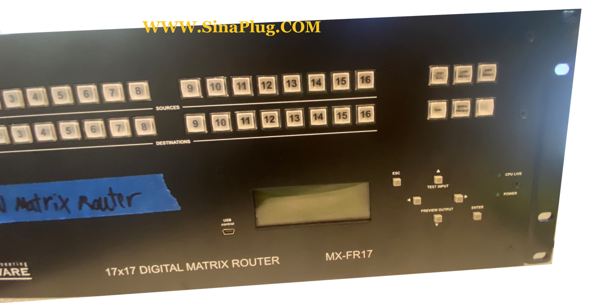 visual engineering Lightware MX-FR17 17x17 Digital Crosspoint Router