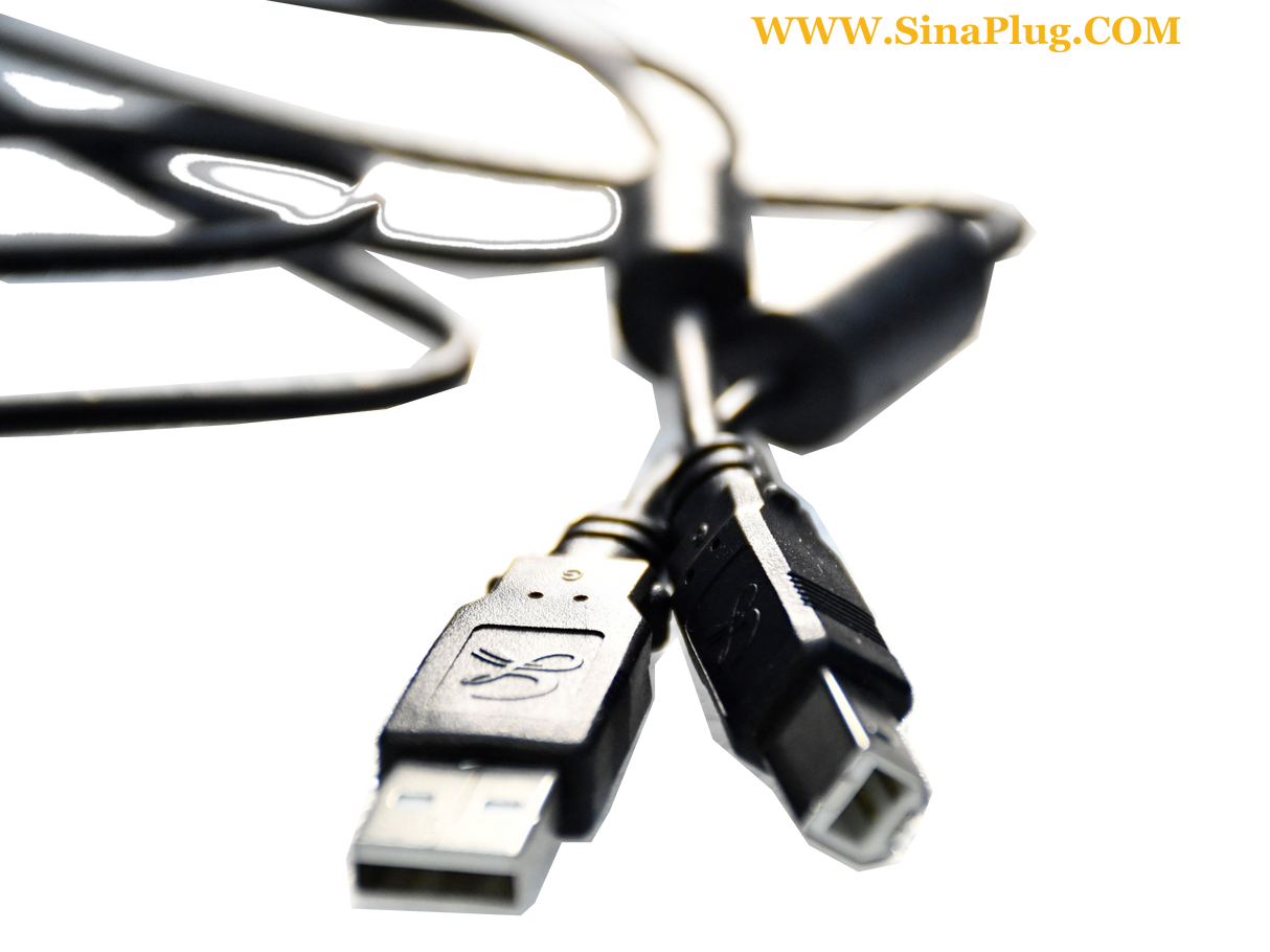 Data cable SPACE SHUTTLE-Z 2.0 USB A/B USB Cable, E101344, LL80671, New, Black, 6FT