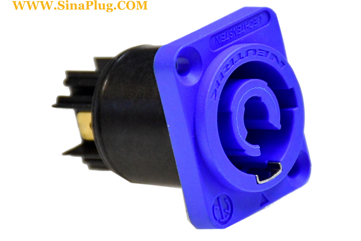 Neutrik powerCon Chassis Connector Power in blue