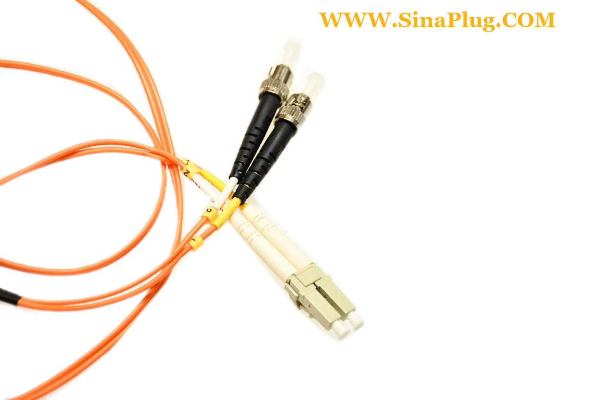 1M LC to ST Multimode Duplex 50/125 OM2 Fiber Patch Cable-orange
