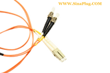 1M LC to ST Multimode Duplex 50/125 OM2 Fiber Patch Cable-orange
