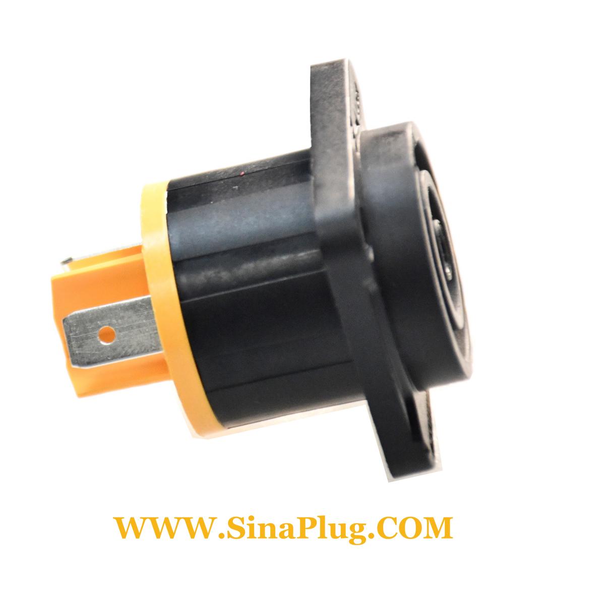 Seetronic SAC3FPX Waterproof Power Kon Socket– UL (Power In) orange and black