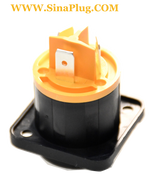 Seetronic SAC3FPX Waterproof Power Kon Socket– UL (Power In) orange and black