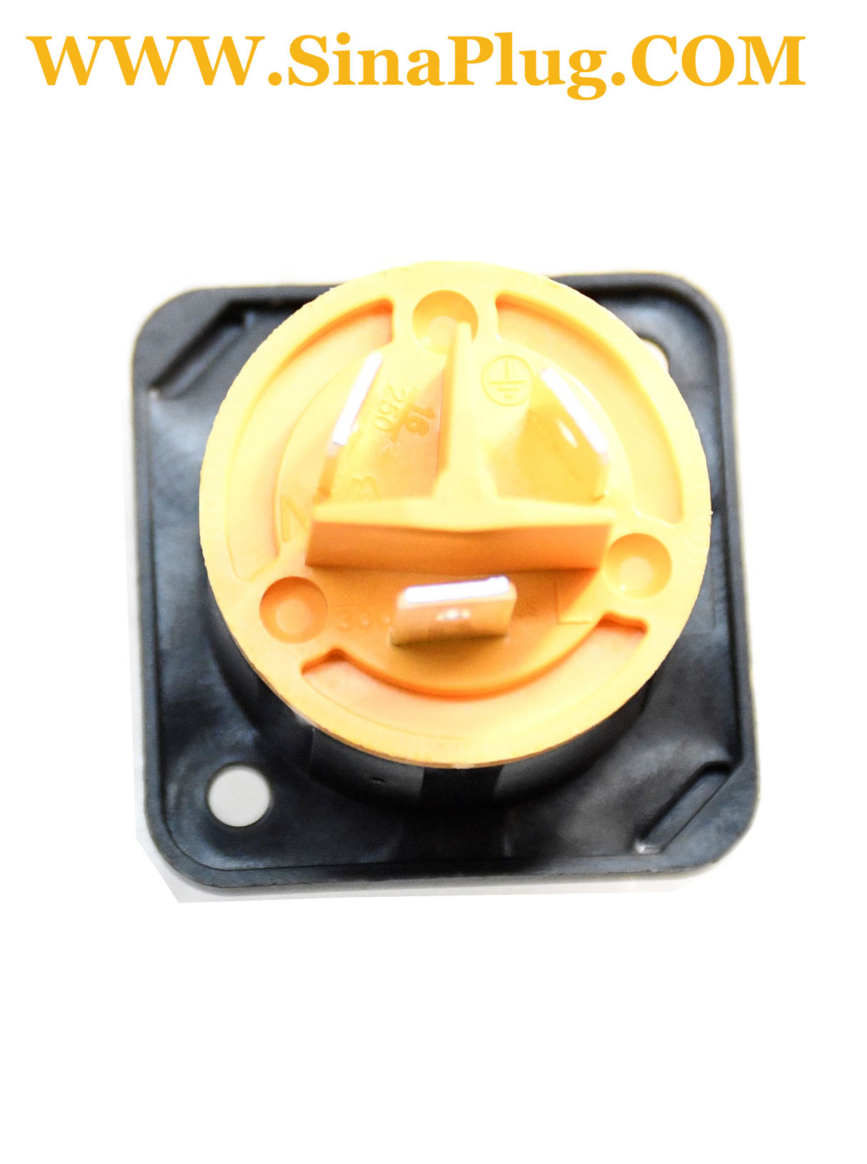 Seetronic SAC3FPX Waterproof Power Kon Socket– UL (Power In) orange and black