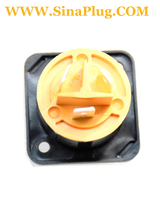 Seetronic SAC3FPX Waterproof Power Kon Socket– UL (Power In) orange and black