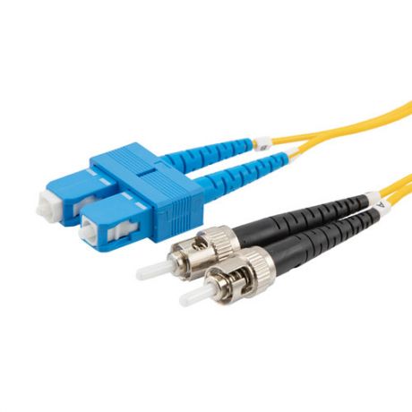 #SCST-01201 1M Single mode Duplex Fiber Optic Patch Cable (9/125) - SC/UPC to ST/UPC  blue/BLACK END