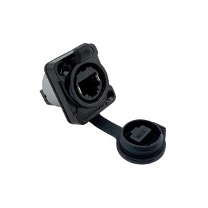 Seetronic SE8FDYH-62-B-NS RJ45 Chassis-Mount Connector With Waterproof Cover (Anti-Leakage Version of SE8FDY-02-DC)