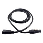 3-Pin Power Cable (14AWG): IEC C14 Male to Seetronic SAC3FX Connector - 10 Feet