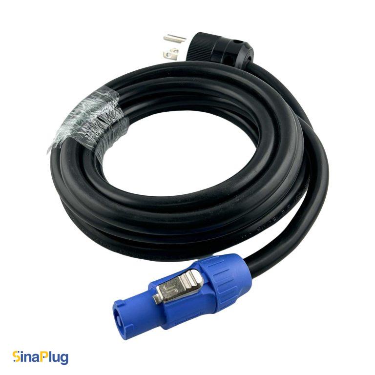 10 feet, NEMA 5-15P Male Power Cable to Seetronic SAC3FCA Connector