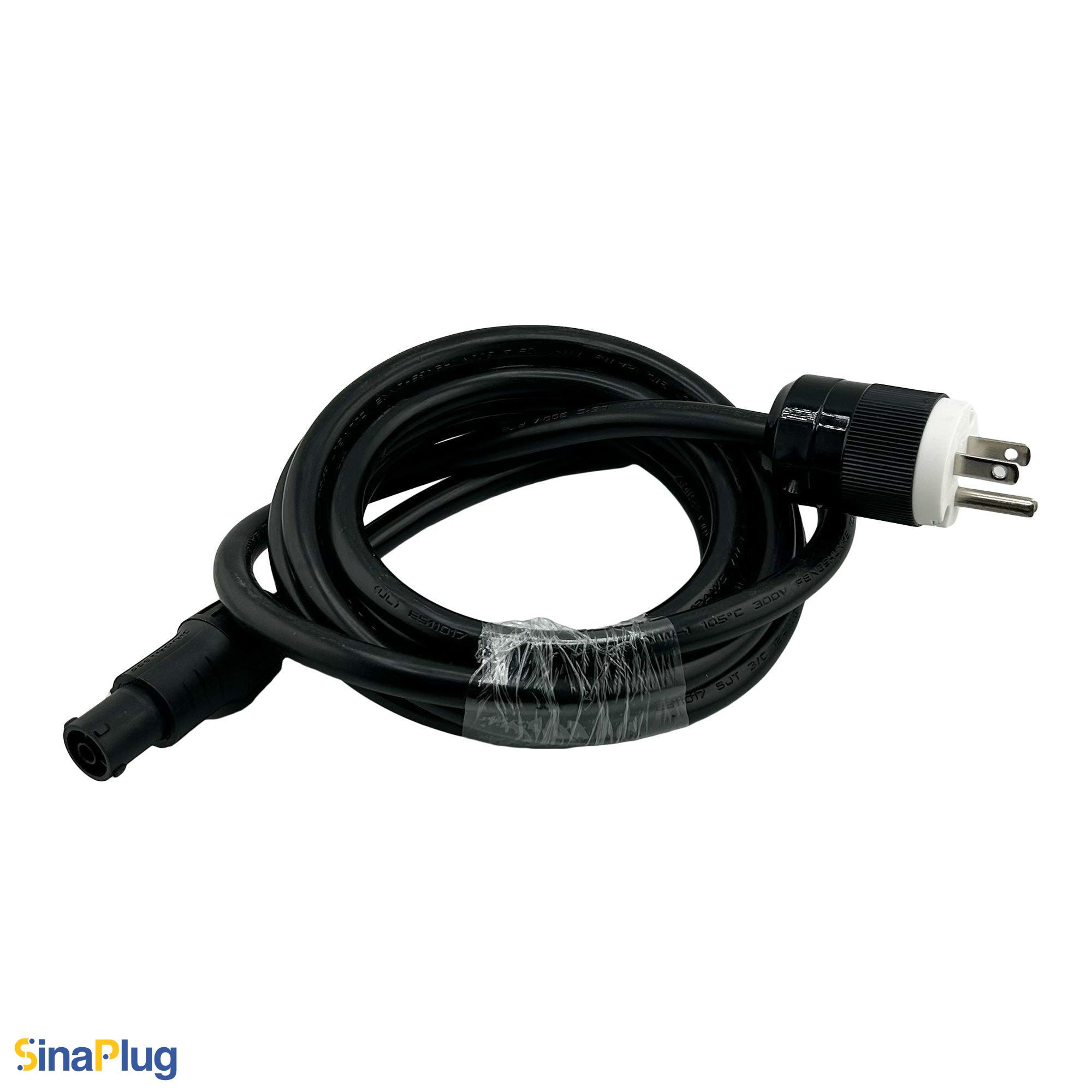 10 feet 10 feet, NEMA 5-15P Male Power Cable to Seetronic SAC3FX Connector